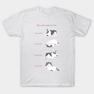 Lazy Cat Morning Routine T-Shirt